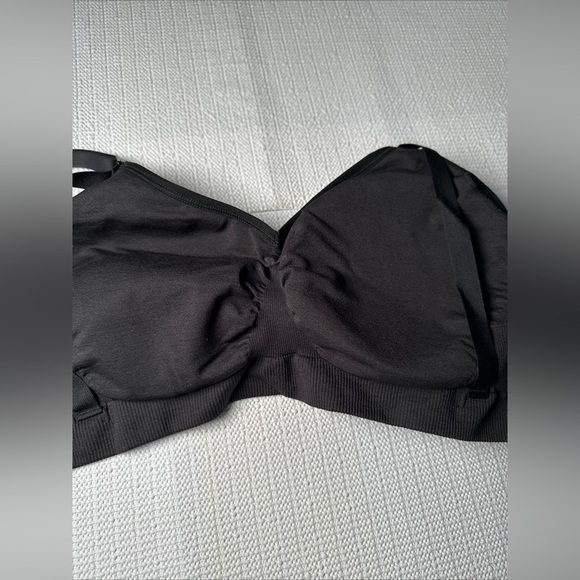 Bravado Basics Bra Plus Size S/P Black Nursing Maternity Wireless Double Layer - Picture 7 of 11